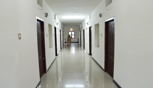 Bright, clean corridors — TNG Senior Citizens Home, Coimbatore