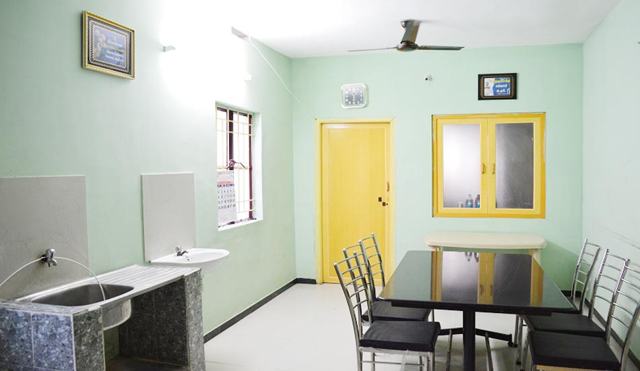 Dining area with wash basin — TNG Senior Citizens Home, Coimbatore